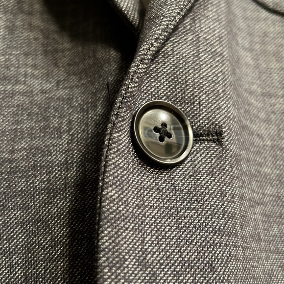 New Perry Ellis Slim Fit Suit Jacket Blazer - Grey/Blue - 38 Regular - Picture 5 of 7